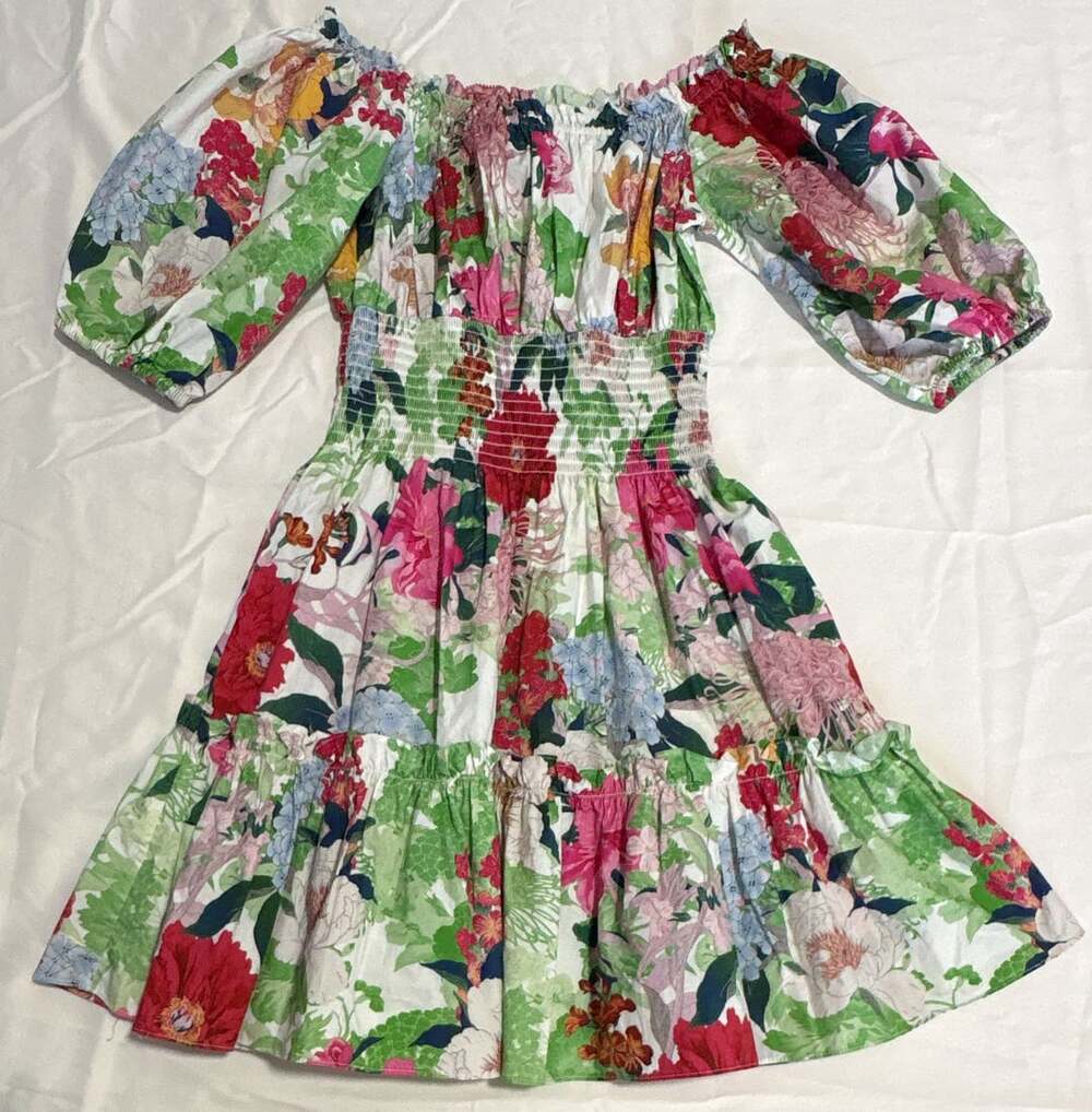 Cara Cara Sally Off-Shoulder Mini Dress Size XS Floral